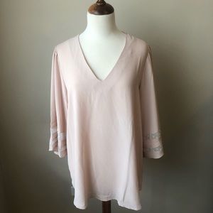 Blush Kimono Sleeve Blouse